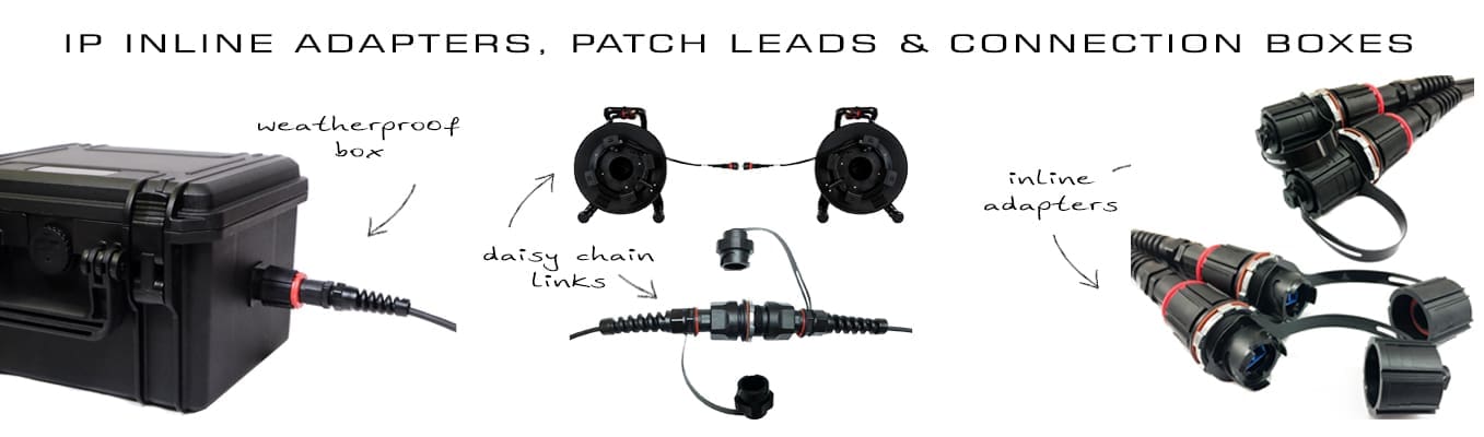 LC IP68 Deployable Fibre Cables with IP Inline Adapters, Patch Leads & Connection Boxes